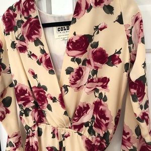 Stone scold fox rose silk romper